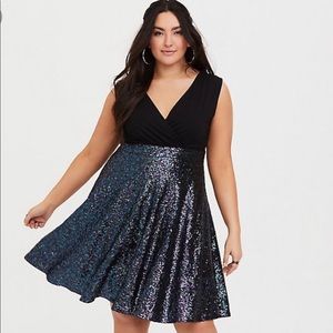 Torrid sequin dress. Mermaid color skirt